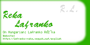 reka lafranko business card